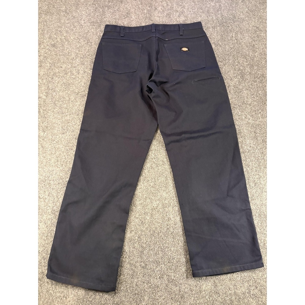 Dickies Pants Mens 36x31 Dark Navy Work Chino Straight Leg Aramark C798DN